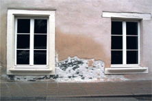Remontées capillaires : mur extérieur humide