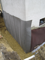 Traitement de l'humidite des murs enterrés : protection multicouches