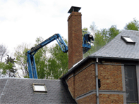 Hydrofugation de façades avec nacelle